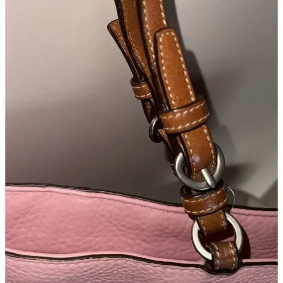 Vintage COACH CHELSEA F10892 Pebbled Leather Tote Shoulder Bag Handbag Rare Pink - Picture 12 of 14